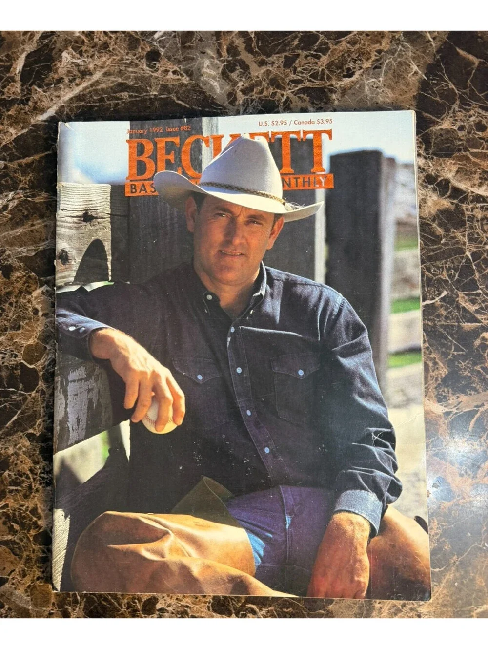Beckett Baseball Card Monthly January 1992 Issue #82 Nolan Ryan Cowboy HOF
